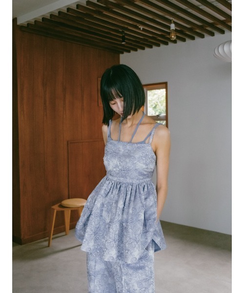 sahara（サハラ）の「Flower Jacquard Camisole/フラワージャガード