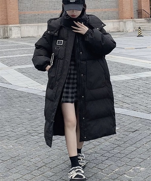 セール】フード付き ロングダウンジャケット（ダウンジャケット/コート
