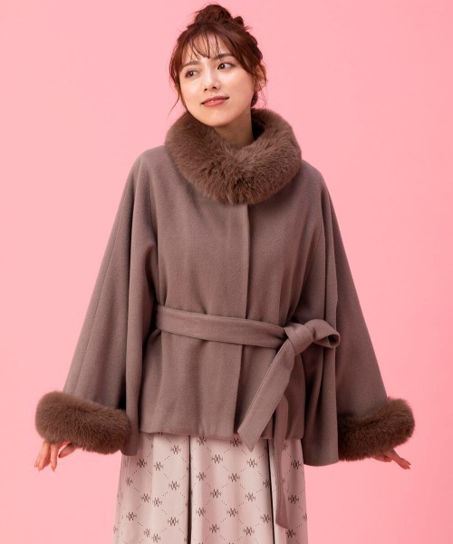 MISCH MASCH（ミッシュマッシュ）の「エコファーポンチョコート（ノー