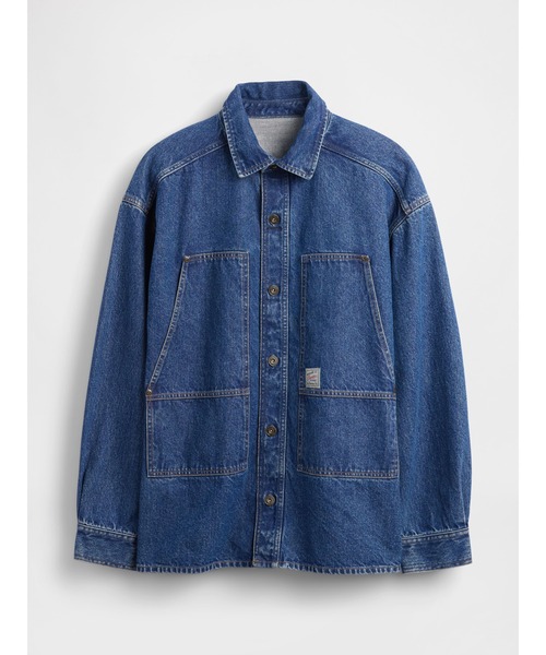 セール】デニム オーバーサイズ ユーティリティ シャケット