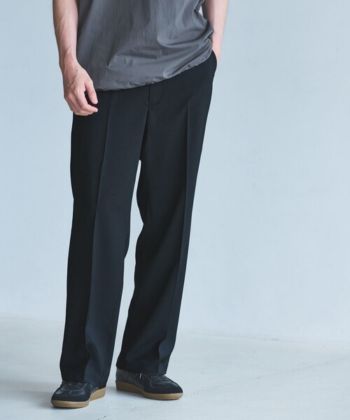 セール】ポリエステル カルゼ ワイド ストレート ユーティリティパンツ