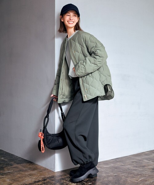 自宅で洗濯OK / 軽量で暖かい】TAIONコラボ キルティングブルゾン