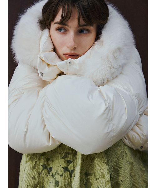 FRAY I.D（フレイアイディー）の「フードファーショートダウンコート