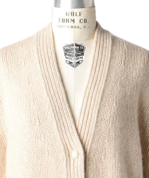 Drawer（ドゥロワー）の「Drawer ムートンパッチロングカーディガン