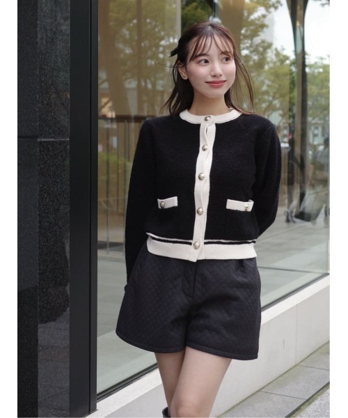 Her lip to（ハーリップトゥー）の「Boucle Bicolor Knit Jacket