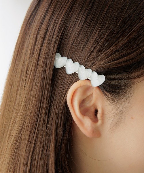 ジェリーハートクリップ（バレッタ/ヘアクリップ）｜flower（フラワー