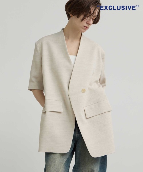 ZOZOTOWN限定》【Louren/ローレン】別注 side slit half sleeve jacket