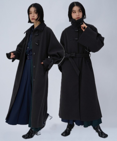 セール】ウーリーテックトグルボタンステンカラーコート(HARE)（ステン
