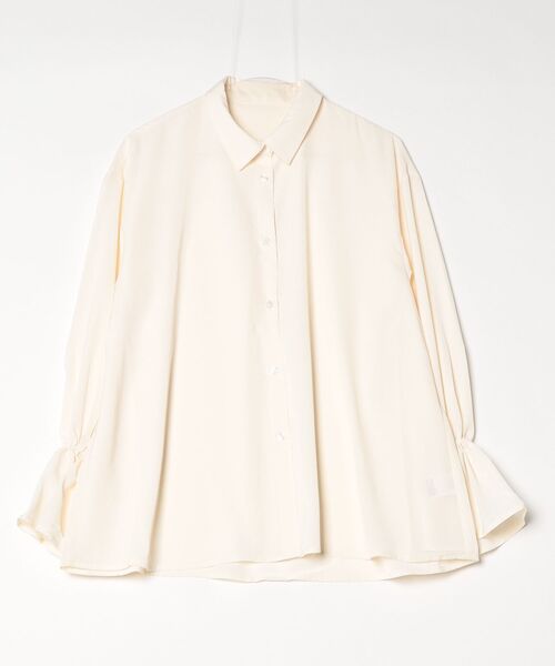 volume sleeve frill tie blouse / タイ付きブラウス（シャツ/ブラウス