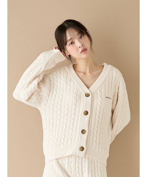 エアリーモコアランカーディガン（ルームウェア/パジャマ）｜gelato