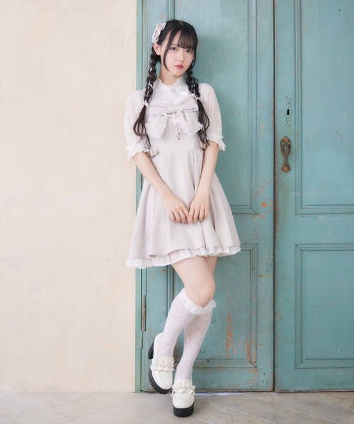 ROJITA（ロジータ）の「リボンデザインジャンスカ（ジャンパースカート