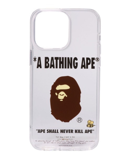 A BATHING APE IPHONE 14 PRO MAX CLEAR CASE M（スマホケース/カバー