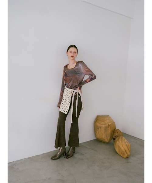 sahara（サハラ）の「Velour Art Print Top/ベロアアートプリント