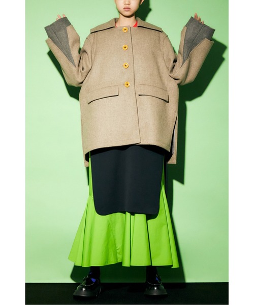 ENFOLD（エンフォルド）の「メルトン スクエアカラーBOXコート（その他