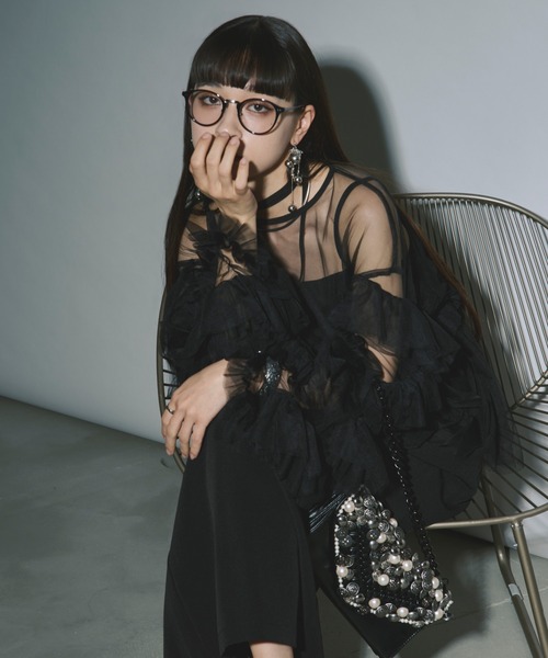 Ezick（エジック）の「Elegant volume sleeves セットキャミドレス