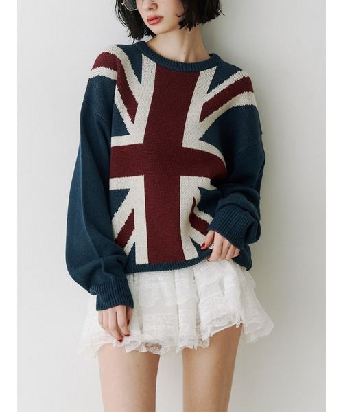 セール】UnionJackジャガードルーズニット（ニット/セーター