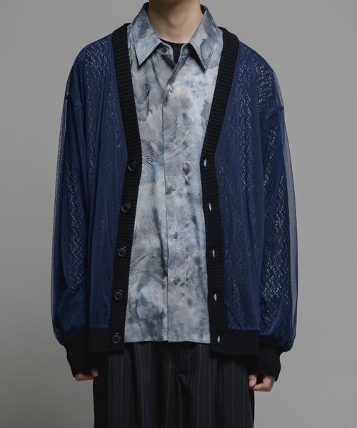 CASPER JOHN（キャスパージョン）の「Tulle layered lace cardigan