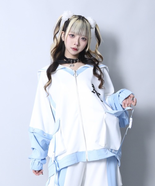 SatanバックプリントセーラーZIPジャージTOPS（ジャージ）｜Amilige