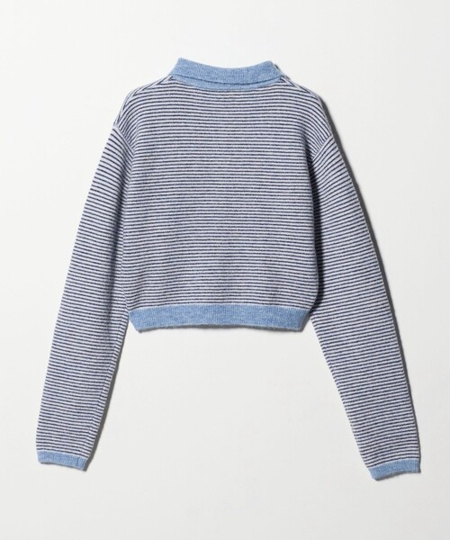 6（ロク）の「＜6(ROKU)＞アルパカウールナイロン ポロニット（ニット