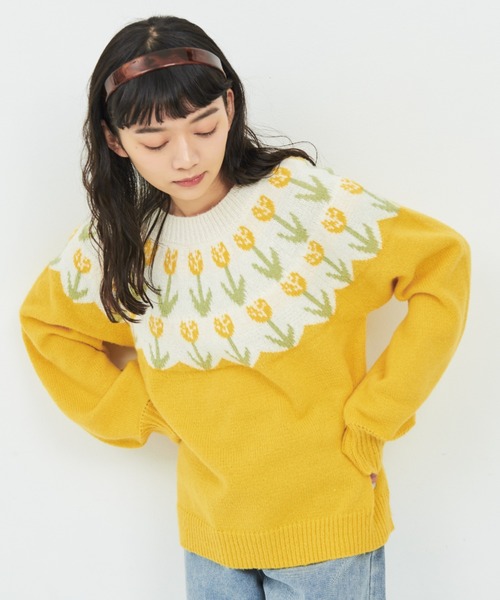 MERLOT（メルロー）の「チューリップニット（ニット/セーター）」 - WEAR