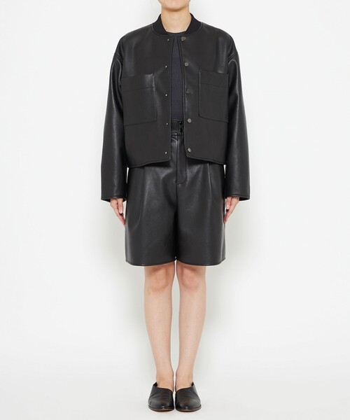 uncrave（アンクレイヴ）の「ウォッシャブル エコレザー ブルゾン