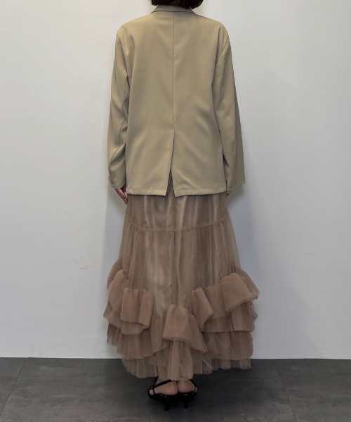 2点セットアイテム】ボリュームチュールジャケットセットドレス
