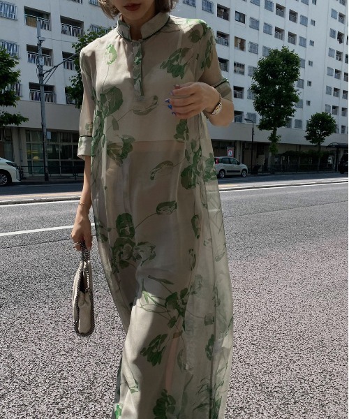 ISLA PIPING SHEER DRESS（ワンピース）｜Ameri（アメリ）の