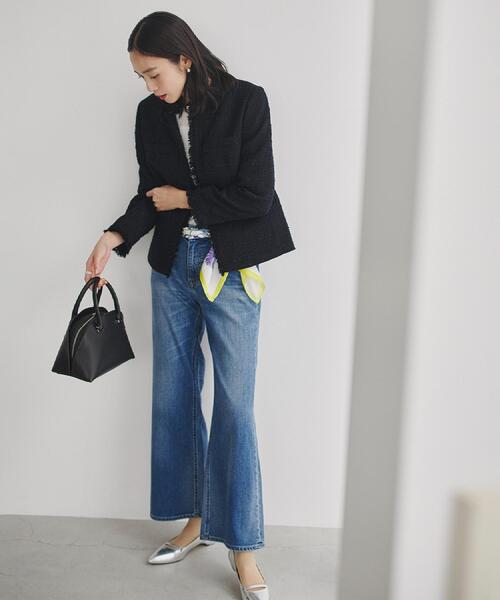 セール】【セレモニー/華やか】ファンシーツイード ジャケット（ノー