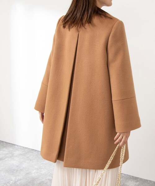 NOLLEY'S（ノーリーズ）の「カシミヤ混ノーカラーチェンジ釦コート