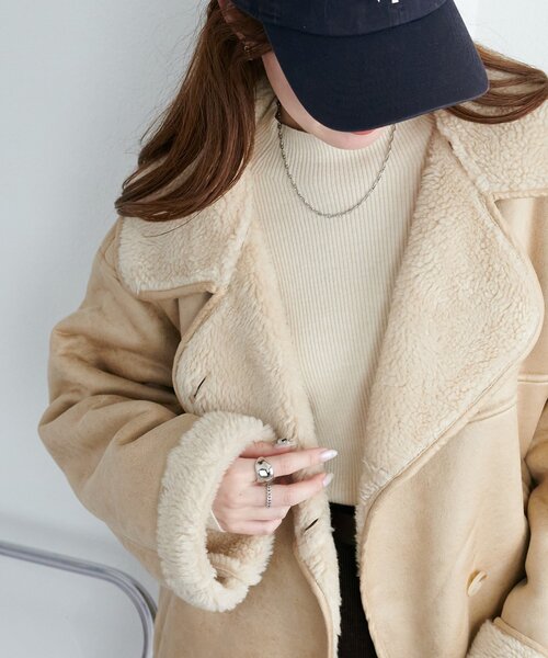 DISCOAT（ディスコート）の「フェイクムートンミドルコート（ムートン