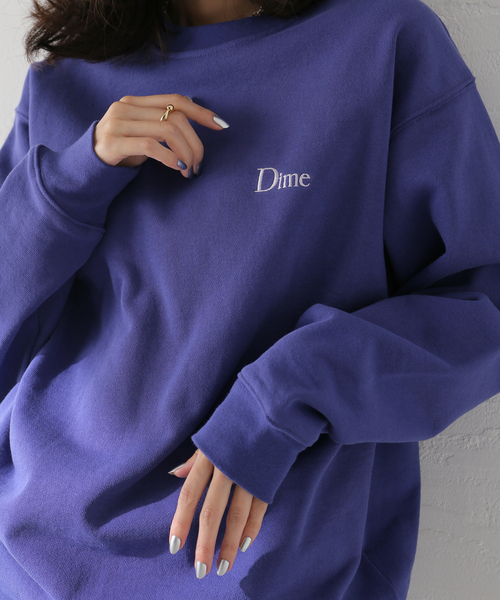 セール】【Dime/ダイム】 CLASSIC SMALL LOGO CREWNECK：裏起毛