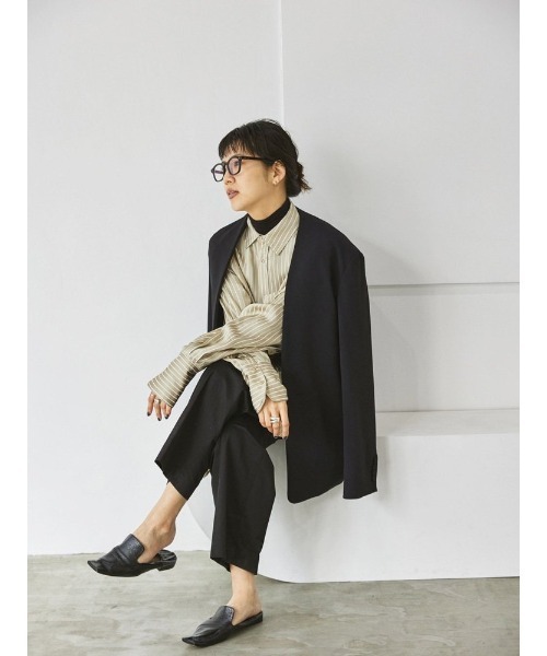 TODAYFUL（トゥデイフル）の「Collerless Twill Jacket（ノーカラー