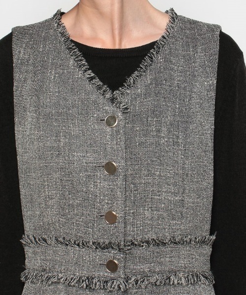 allureville（アルアバイル）の「ノンウールツイードフリンジフレア