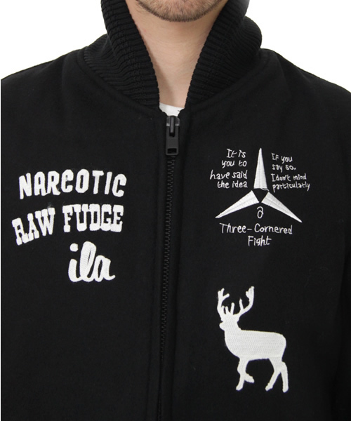 iLA+RAW FUDGE+NARCOTIC スタジャン ネイビー 2026年最新】ナーコ
