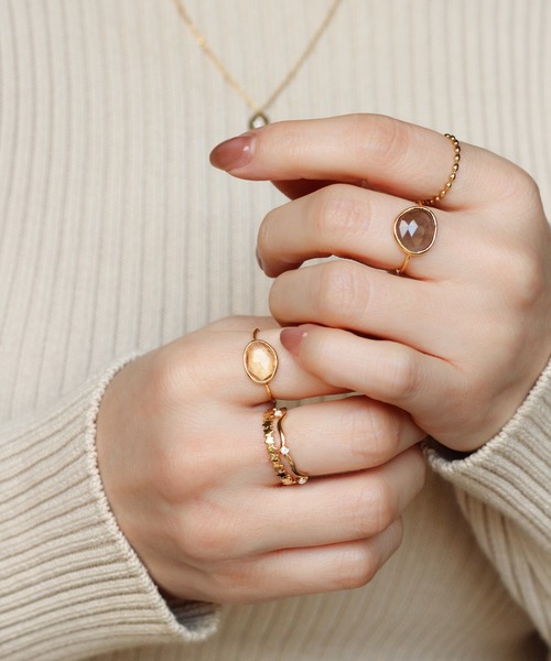 WEB限定】K18vermeil スターエタニティリング（リング）｜NOIR DE