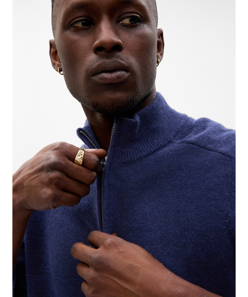 GAP（ギャップ）の「CashSoft カシミヤタッチ ハーフジップニットプル