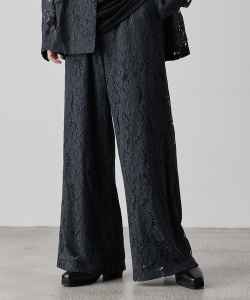 CLEL】Loose Cord lace flare Pants/ルーズコードレースフレアパンツ