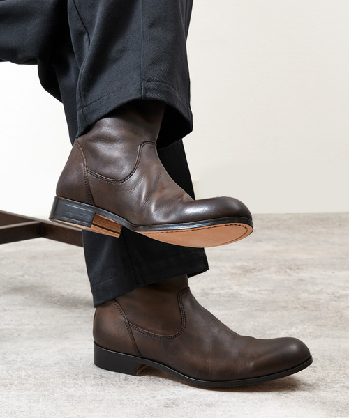 PADRONE パドローネ / BACK ZIP BOOTS [EDWARD] バックジップレザー
