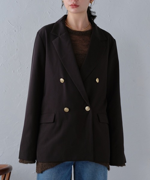 セール】金ボタンテーラードジャケット（テーラードジャケット）｜r
