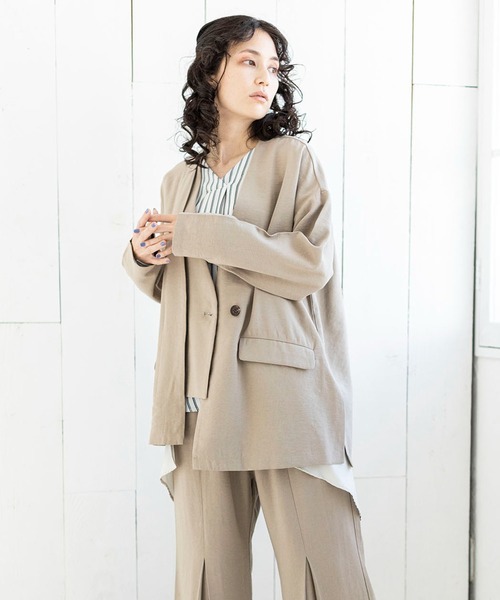 OSMOSIS（オズモーシス）の「アシンメトリージャケット（ノーカラー