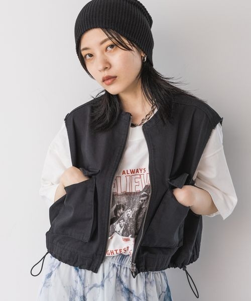 JEANASIS（ジーナシス）の「ポケットショートベスト/963017（ベスト