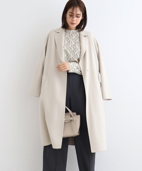 INDIVI（インディヴィ）の「◇【ウール／カラーコート】リバー
