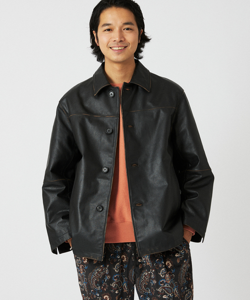 セール】SKOOKUM / スクーカム 別注 バッファローレザー カバーオール