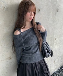 オフショルダー」に該当するトップス（リボン）ファッション通販