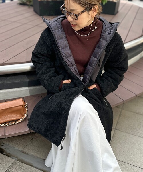 セール】◇【WEB限定】【TAION/タイオン】別注ボア×ダウンフードコート