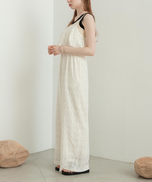 hinari（ヒナリ）の「総レースキャミロンパース（サロペット