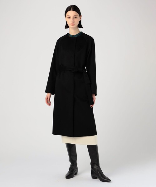 ピュアカシミヤ ノーカラーコート（ノーカラーコート）｜TOMORROWLAND