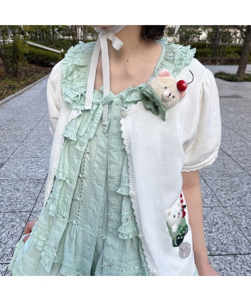 PINK HOUSE（ピンクハウス）の「しろくま顔ぐるみコサージュ（ブローチ