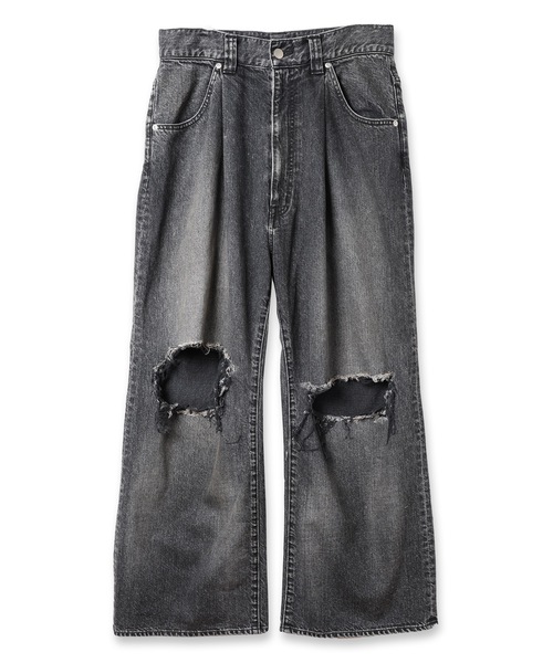 Jieda（ジエダ）の「DAMAGE ONE TUCK WIDE STRAIGHT DENIM（デニム