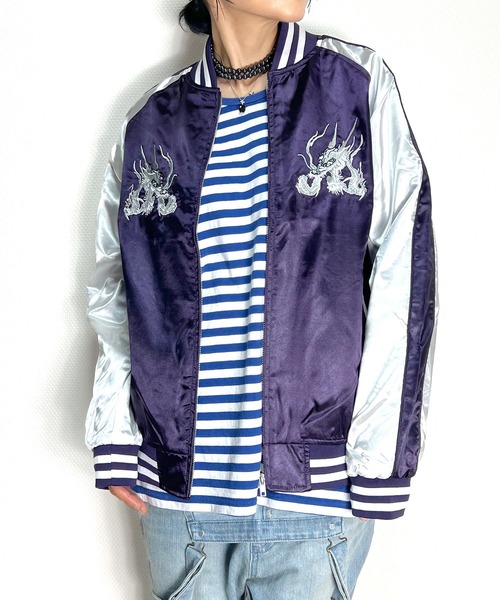 セール】スカジャン スーベニアジャケット ブルゾン レディース 銀龍
